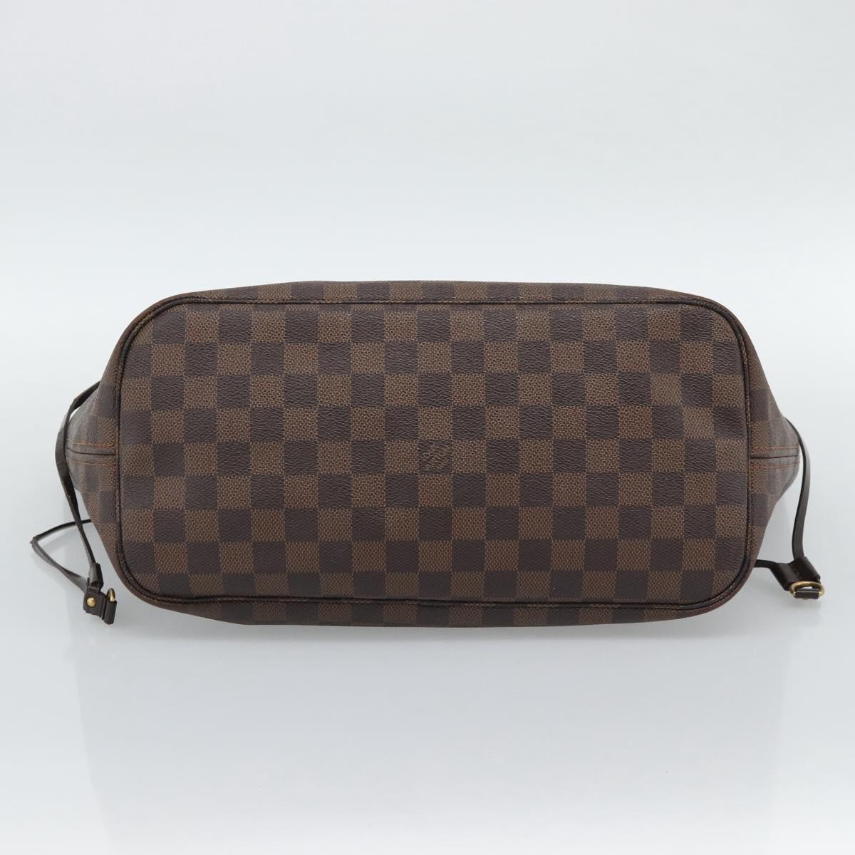 LOUIS VUITTON Damier Ebene Neverfull MM Tote Bag N51105 LV Auth bs36133