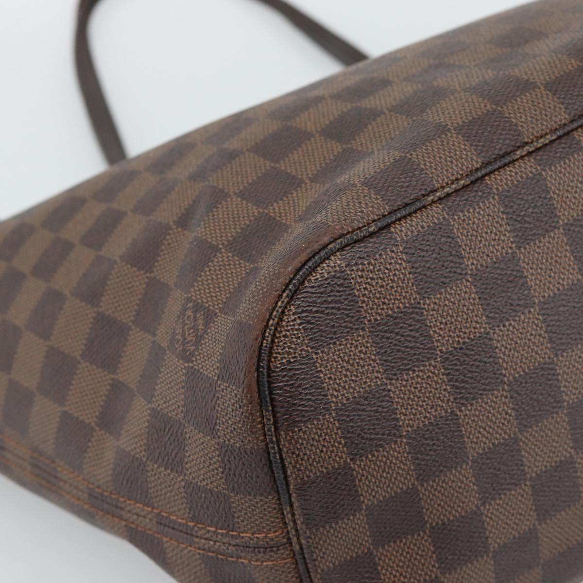 LOUIS VUITTON Damier Ebene Neverfull MM Tote Bag N51105 LV Auth bs36133