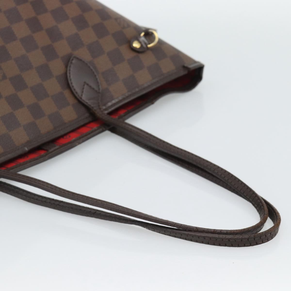 LOUIS VUITTON Damier Ebene Neverfull MM Tote Bag N51105 LV Auth bs36133