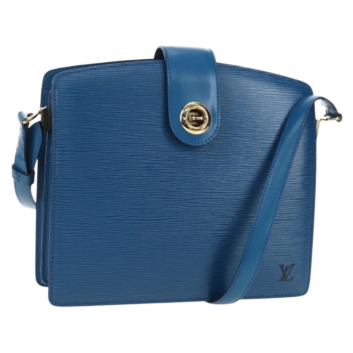 LOUIS VUITTON Epi Capuchin Shoulder Bag Blue M52345 LV Auth bs36136A
