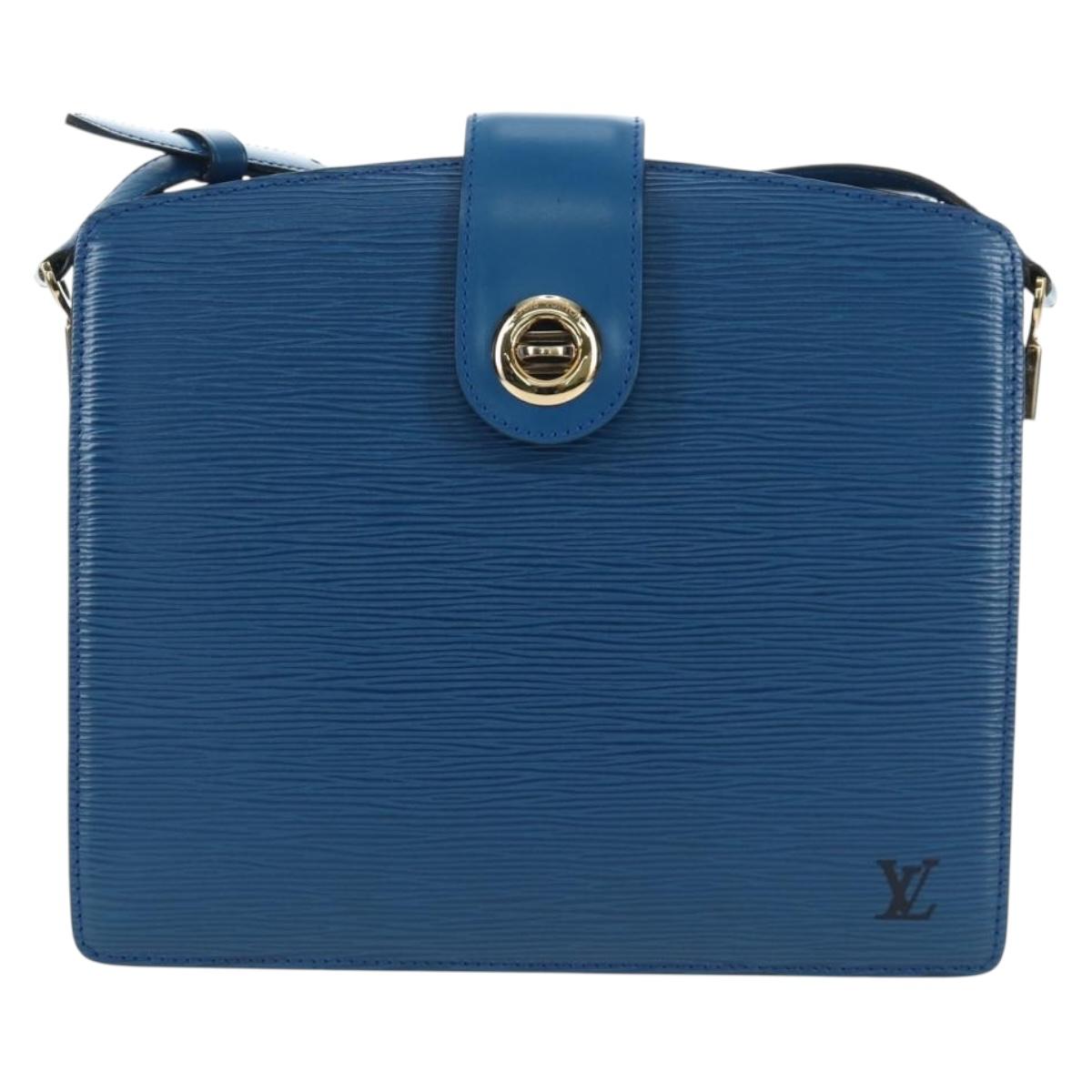 LOUIS VUITTON Epi Capuchin Shoulder Bag Blue M52345 LV Auth bs36136A
