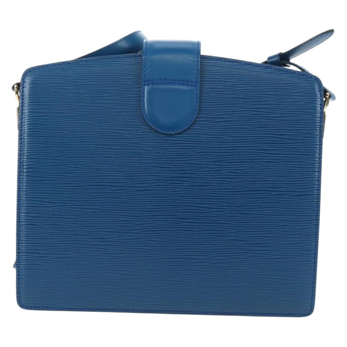 LOUIS VUITTON Epi Capuchin Shoulder Bag Blue M52345 LV Auth bs36136A