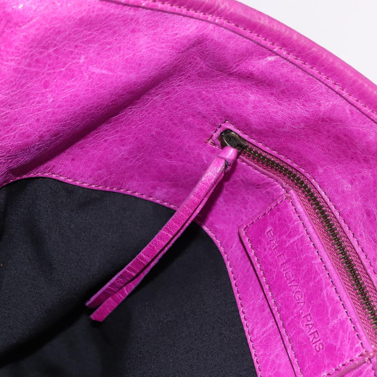 BALENCIAGA The Drum Hand Bag Leather Purple 232732 Auth bs36143V