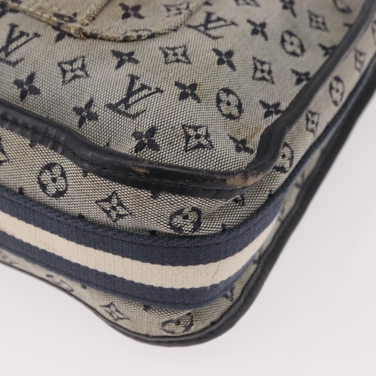 LOUIS VUITTON Monogram Mini Besace Mary Kate Bag Navy M92320 LV Auth bs36145