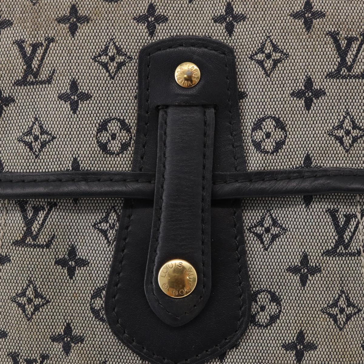 LOUIS VUITTON Monogram Mini Besace Mary Kate Bag Navy M92320 LV Auth bs36145
