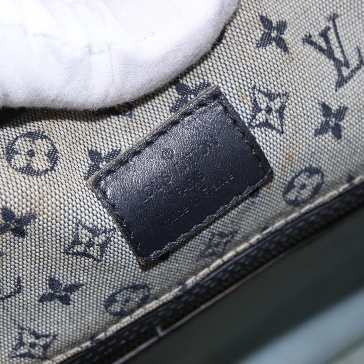 LOUIS VUITTON Monogram Mini Besace Mary Kate Bag Navy M92320 LV Auth bs36145