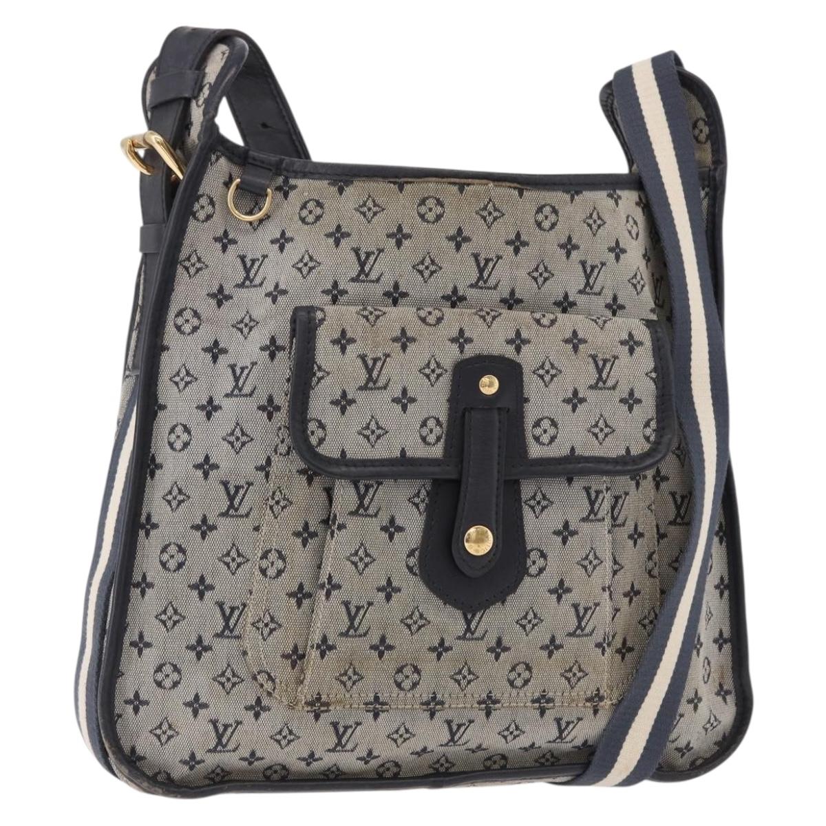 LOUIS VUITTON Monogram Mini Besace Mary Kate Bag Navy M92320 LV Auth bs36145