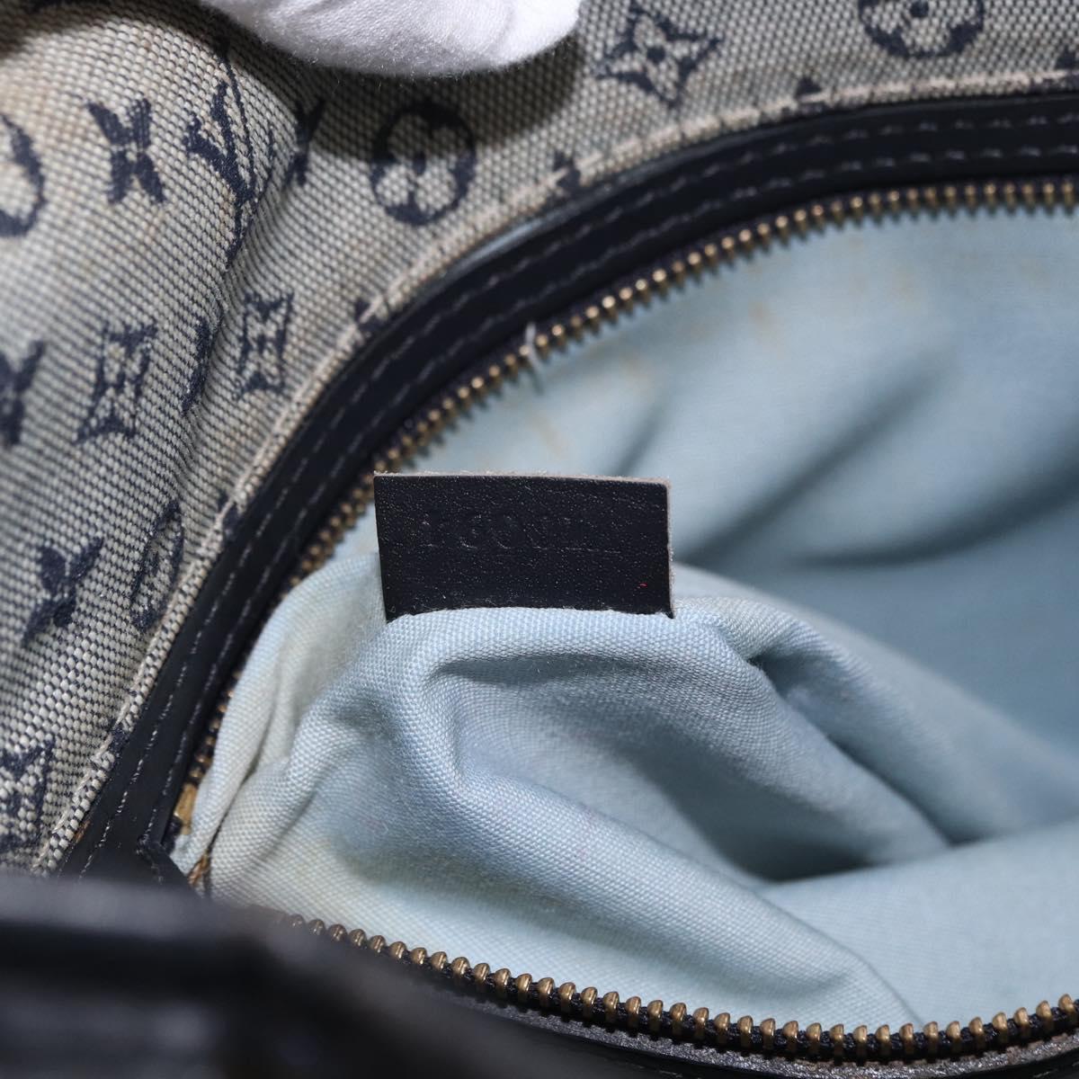 LOUIS VUITTON Monogram Mini Besace Mary Kate Bag Navy M92320 LV Auth bs36145