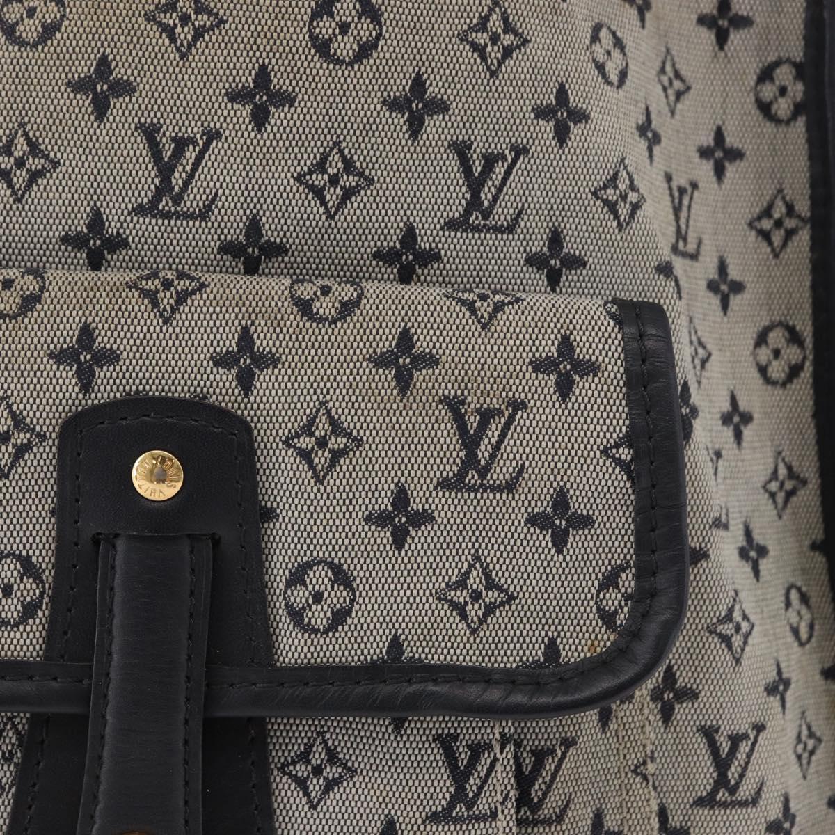 LOUIS VUITTON Monogram Mini Besace Mary Kate Bag Navy M92320 LV Auth bs36145