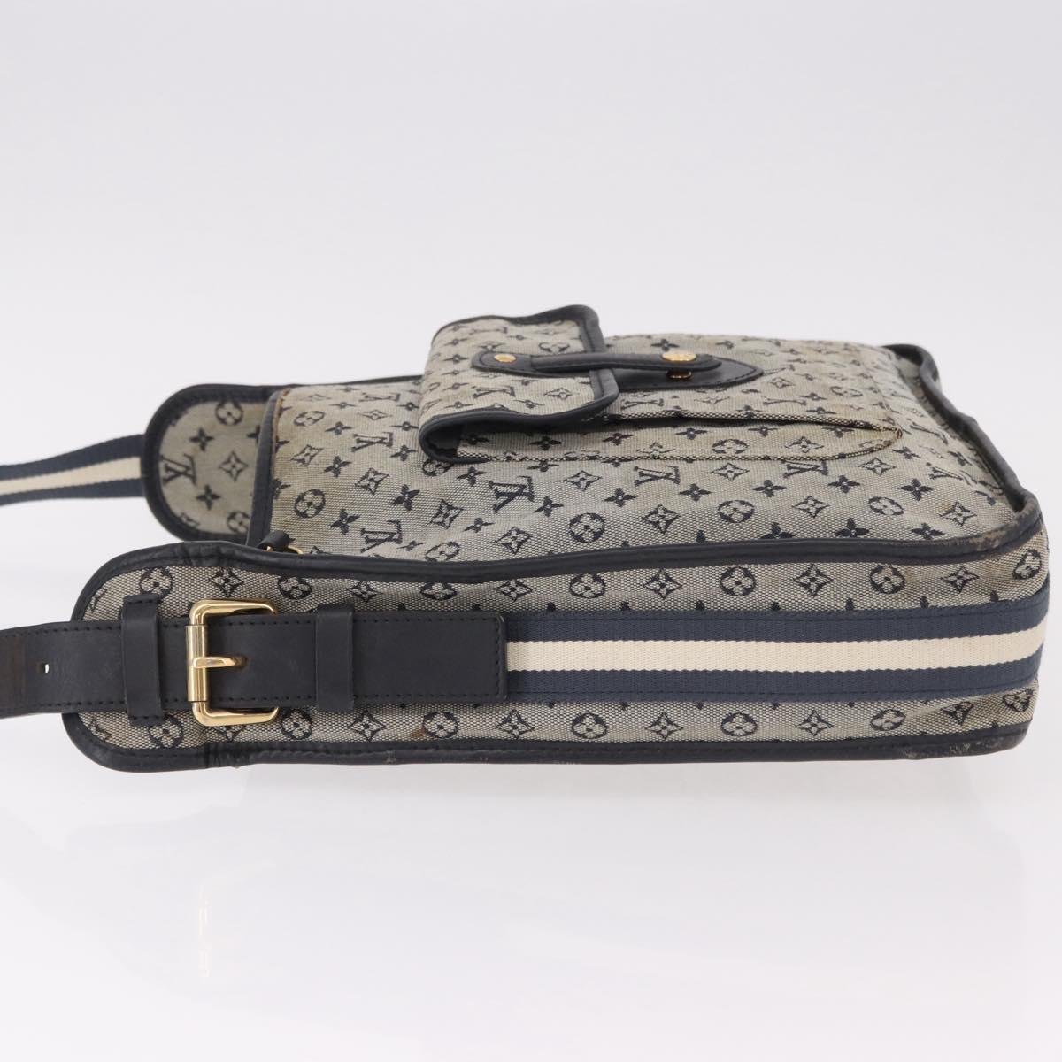 LOUIS VUITTON Monogram Mini Besace Mary Kate Bag Navy M92320 LV Auth bs36145