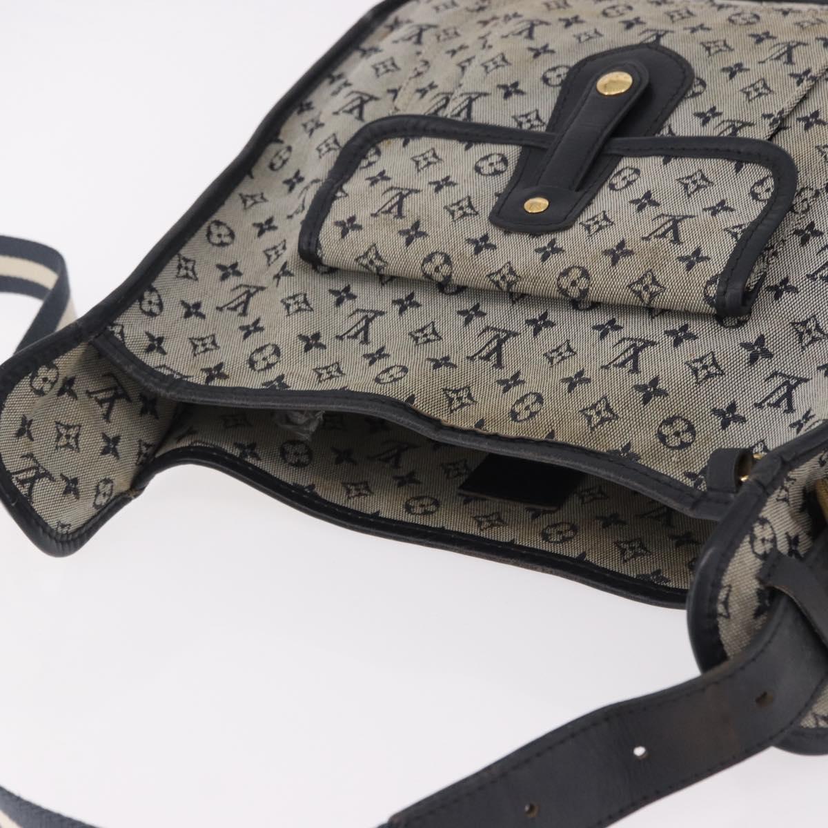 LOUIS VUITTON Monogram Mini Besace Mary Kate Bag Navy M92320 LV Auth bs36145