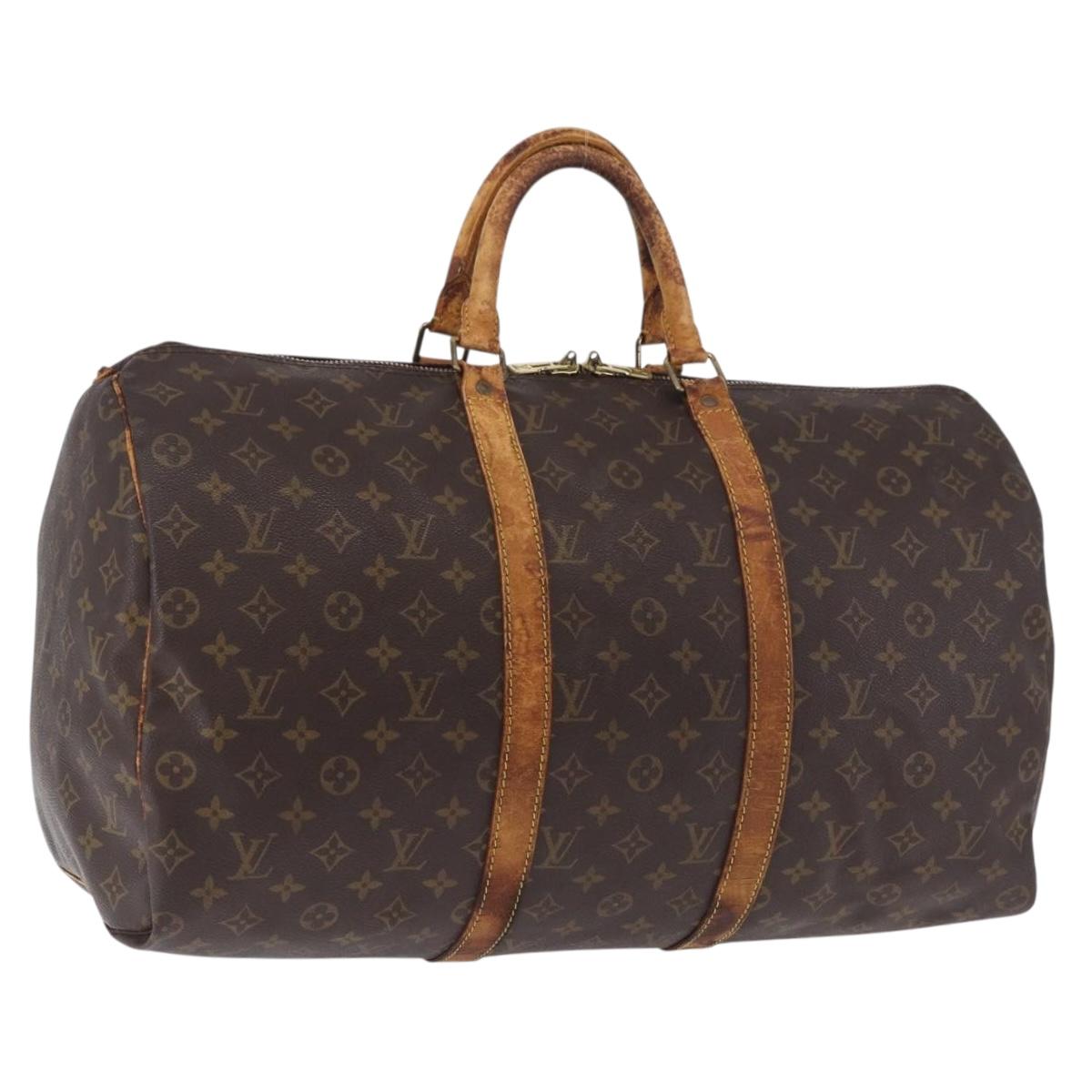 LOUIS VUITTON Monogram Keepall 50 Boston Bag M41426 LV Auth bs36147