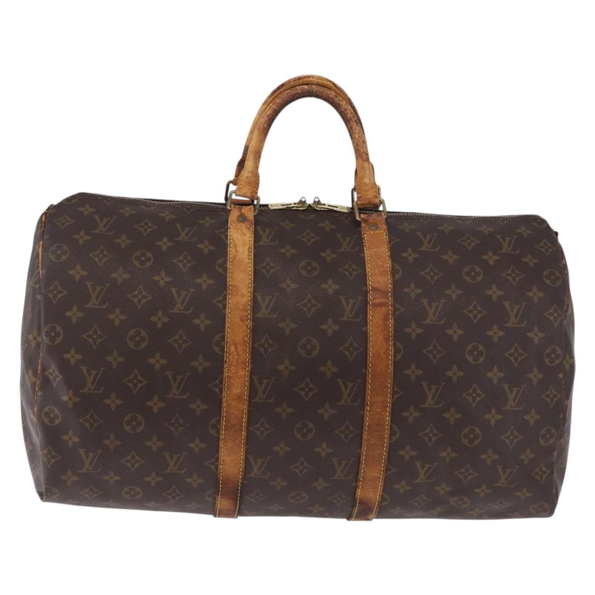 LOUIS VUITTON Monogram Keepall 50 Boston Bag M41426 LV Auth bs36147