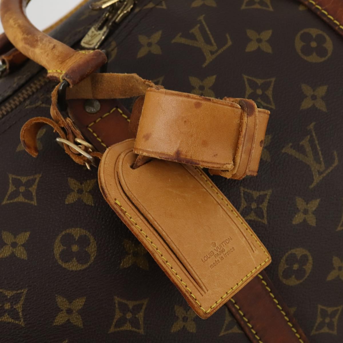 LOUIS VUITTON Monogram Keepall Bandouliere 55 Boston Bag M41414 LV Auth bs36149