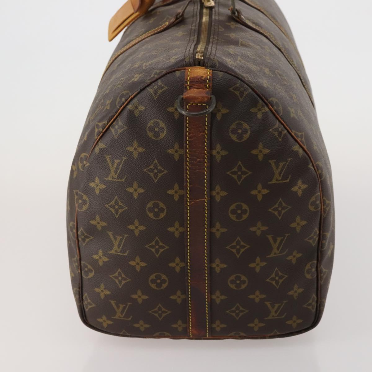 LOUIS VUITTON Monogram Keepall Bandouliere 55 Boston Bag M41414 LV Auth bs36149