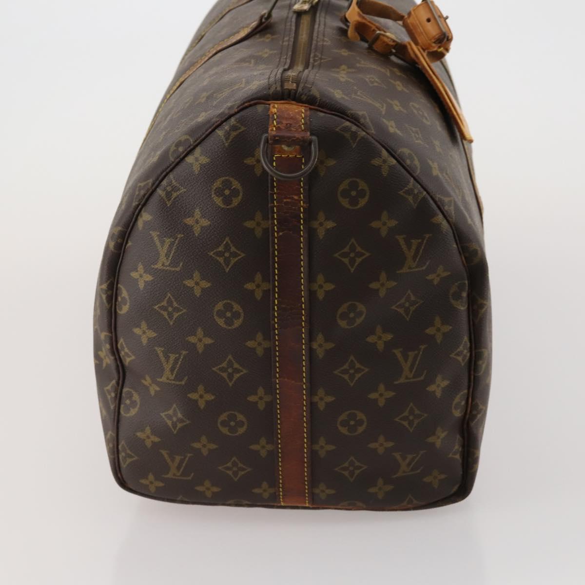 LOUIS VUITTON Monogram Keepall Bandouliere 55 Boston Bag M41414 LV Auth bs36149
