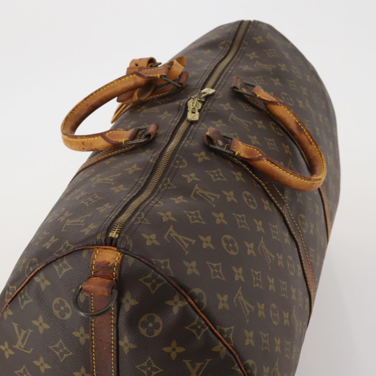 LOUIS VUITTON Monogram Keepall Bandouliere 55 Boston Bag M41414 LV Auth bs36149