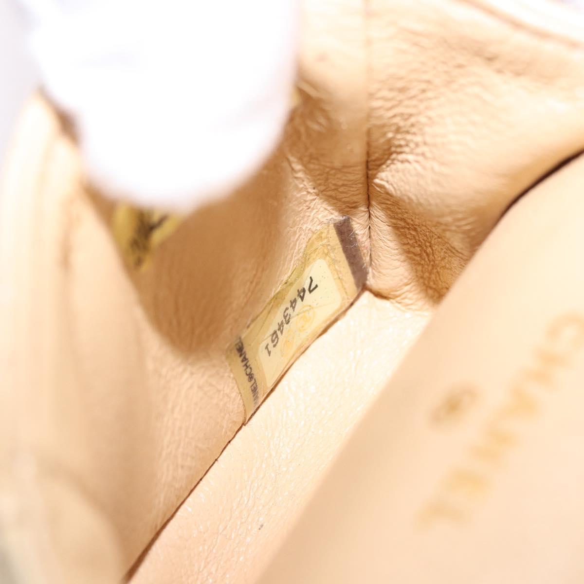 CHANEL Mini Mini Matelasse Charm Lamb Skin Beige CC Auth bs36151