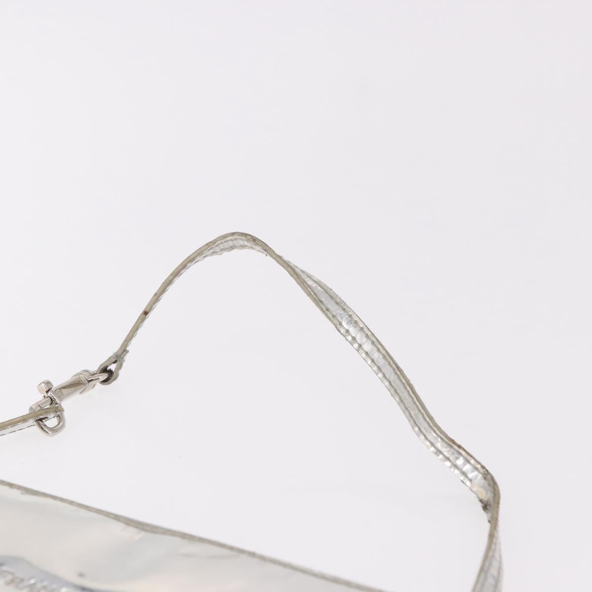 LOUIS VUITTON Monogram Miroir Pochette Platt Pouch Silver M95277 LV Auth bs36152