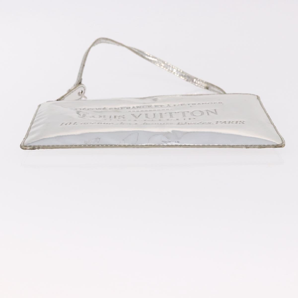 LOUIS VUITTON Monogram Miroir Pochette Platt Pouch Silver M95277 LV Auth bs36152