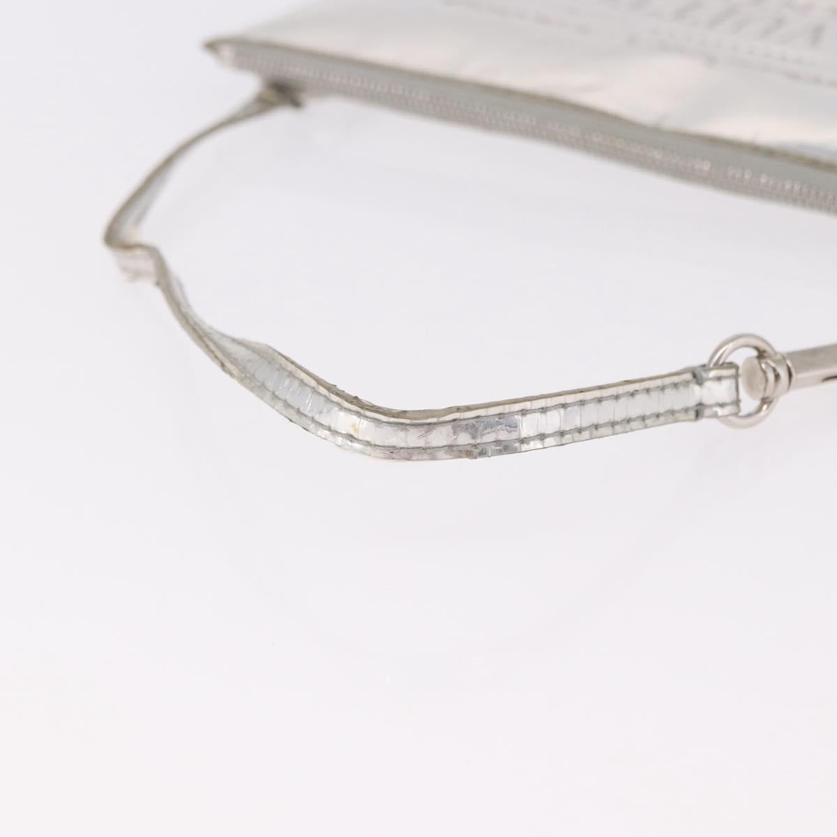 LOUIS VUITTON Monogram Miroir Pochette Platt Pouch Silver M95277 LV Auth bs36152
