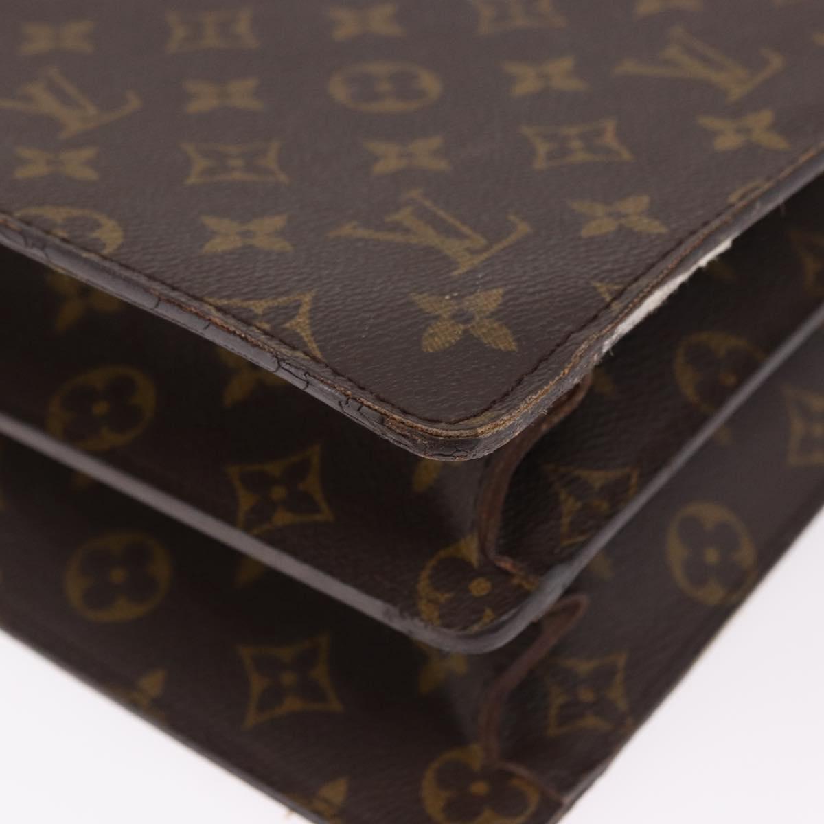 LOUIS VUITTON Monogram Serviette Fermoir Business Bag M53305 LV Auth bs36154