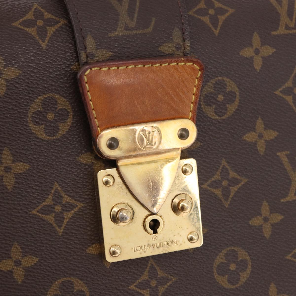 LOUIS VUITTON Monogram Serviette Fermoir Business Bag M53305 LV Auth bs36154