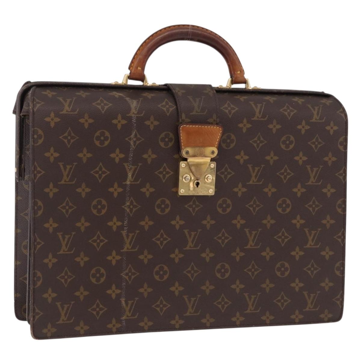 LOUIS VUITTON Monogram Serviette Fermoir Business Bag M53305 LV Auth bs36154