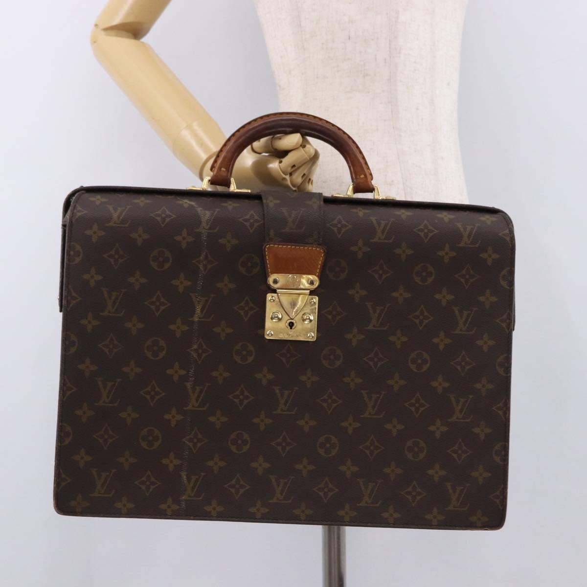 LOUIS VUITTON Monogram Serviette Fermoir Business Bag M53305 LV Auth bs36154
