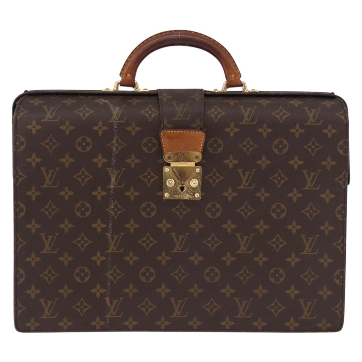 LOUIS VUITTON Monogram Serviette Fermoir Business Bag M53305 LV Auth bs36154