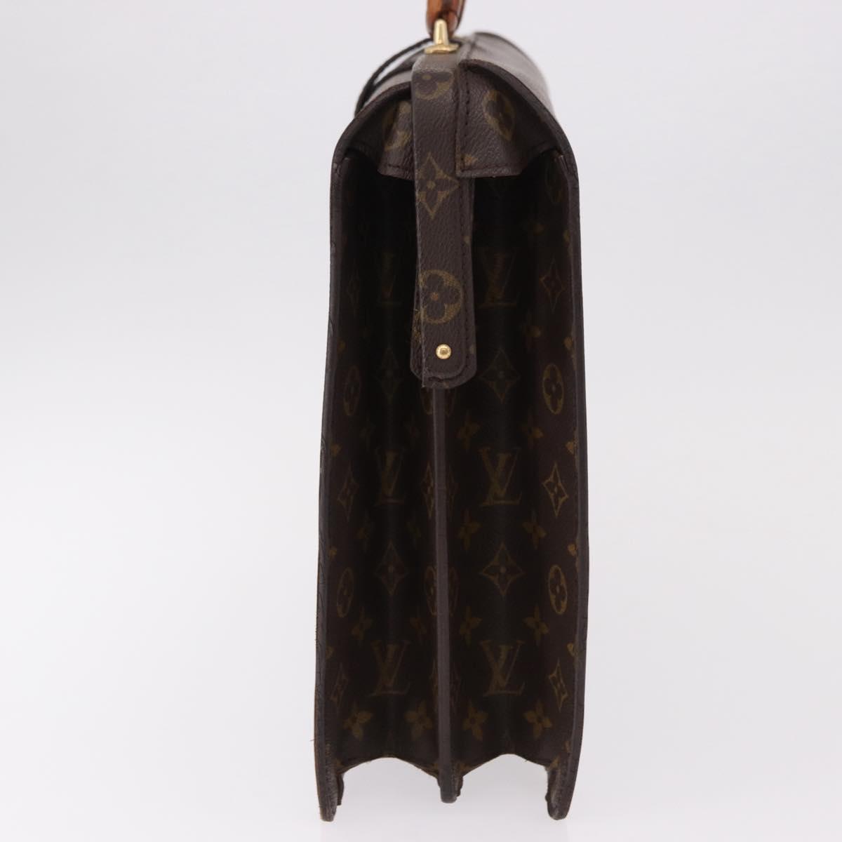 LOUIS VUITTON Monogram Serviette Fermoir Business Bag M53305 LV Auth bs36154