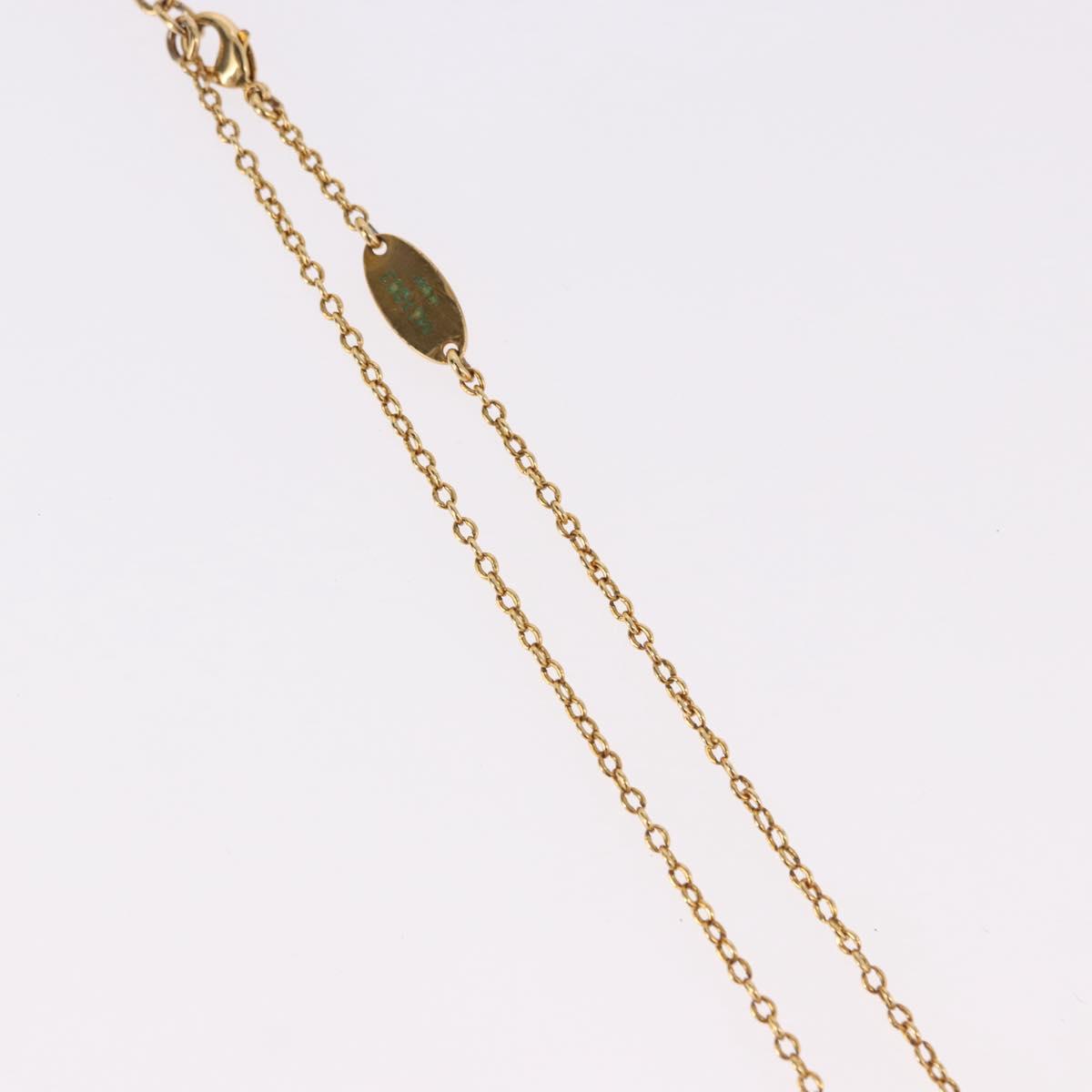 LOUIS VUITTON Essential V Necklace Gold M61083 LV Auth bs36156
