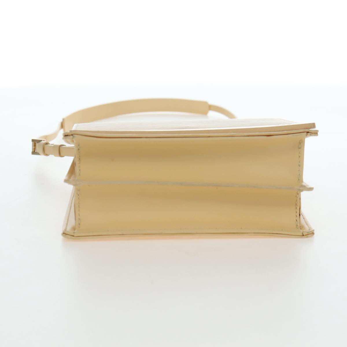 LOUIS VUITTON Epi Biarritz Vanille Square Bag Vanilla M5293A Auth bs36158A