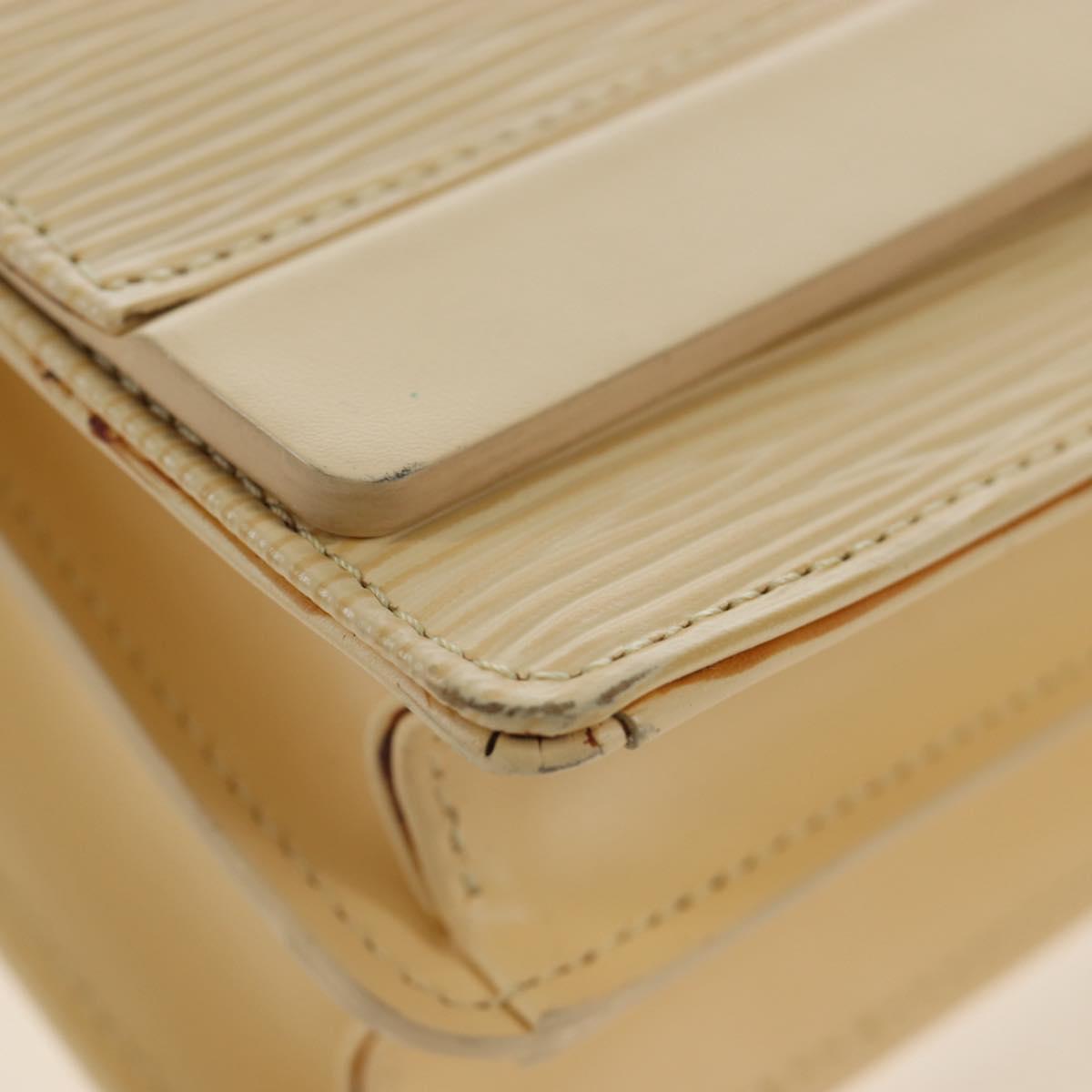 LOUIS VUITTON Epi Biarritz Vanille Square Bag Vanilla M5293A Auth bs36158A