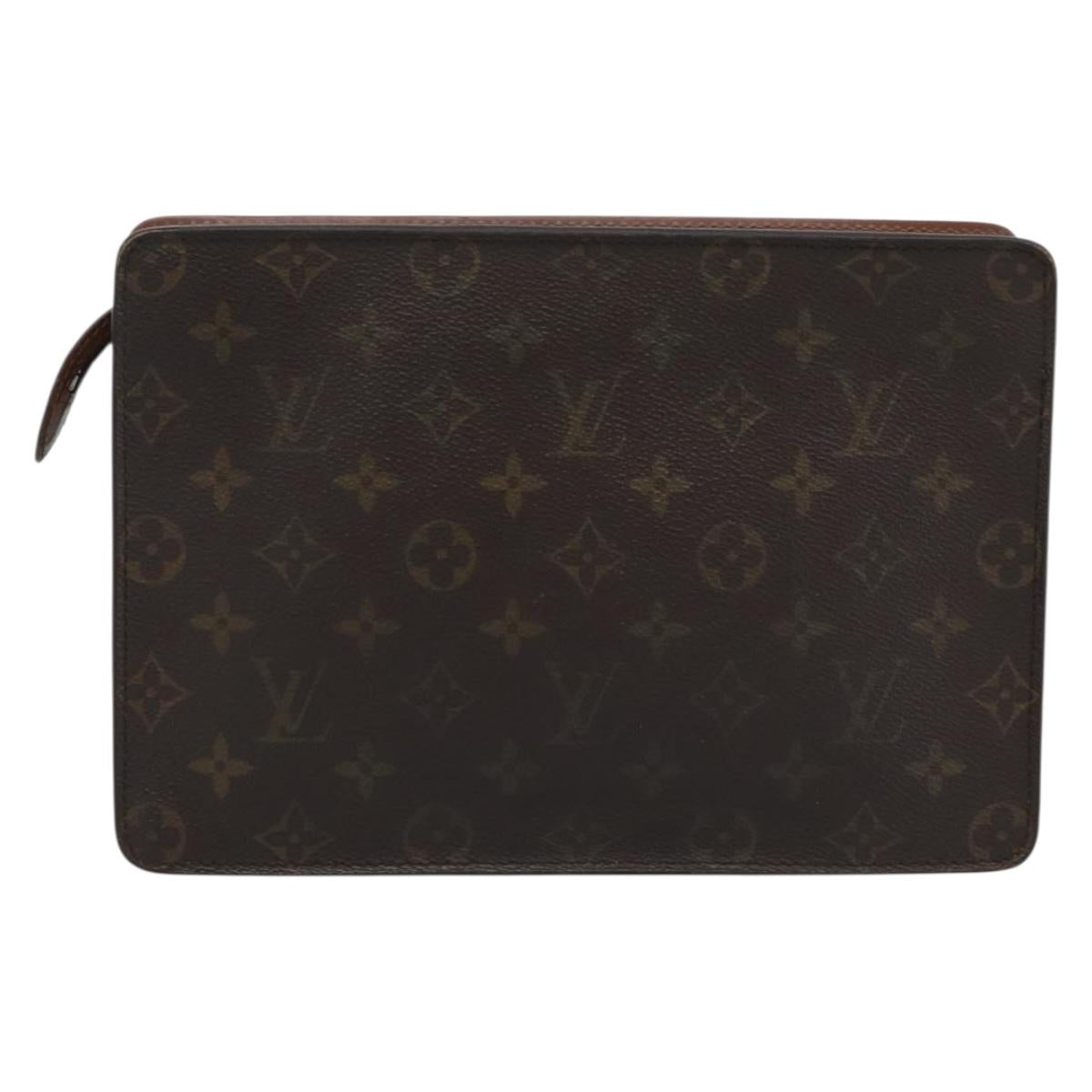 LOUIS VUITTON Monogram Pochette Homme Clutch Bag M51795 LV Auth bs36159