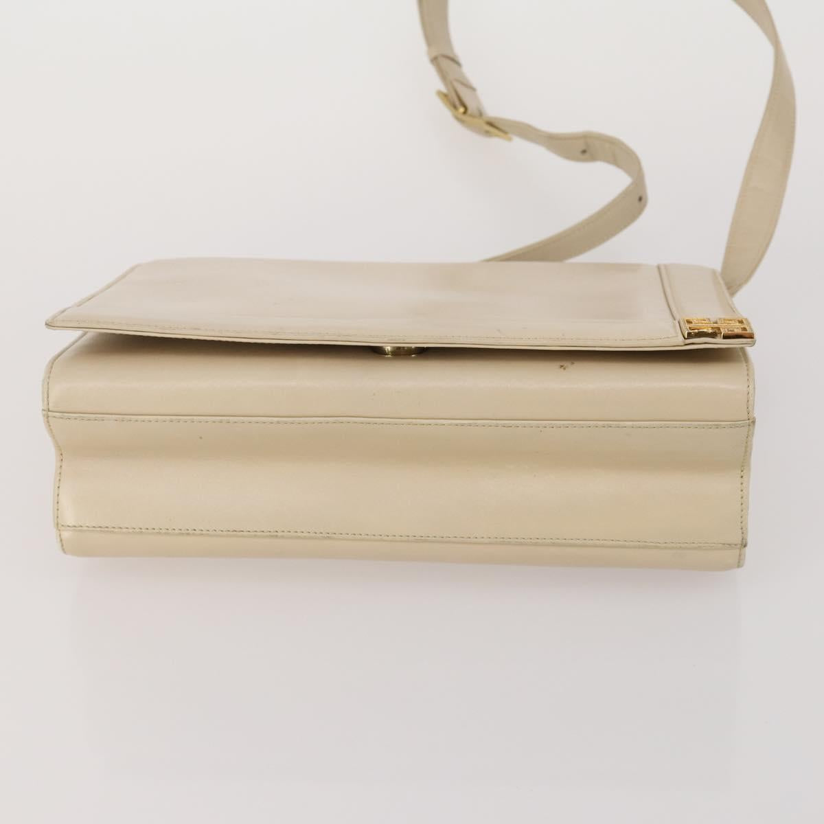 GIVENCHY Shoulder Bag Leather 3 Set Beige Black Red Auth bs36160
