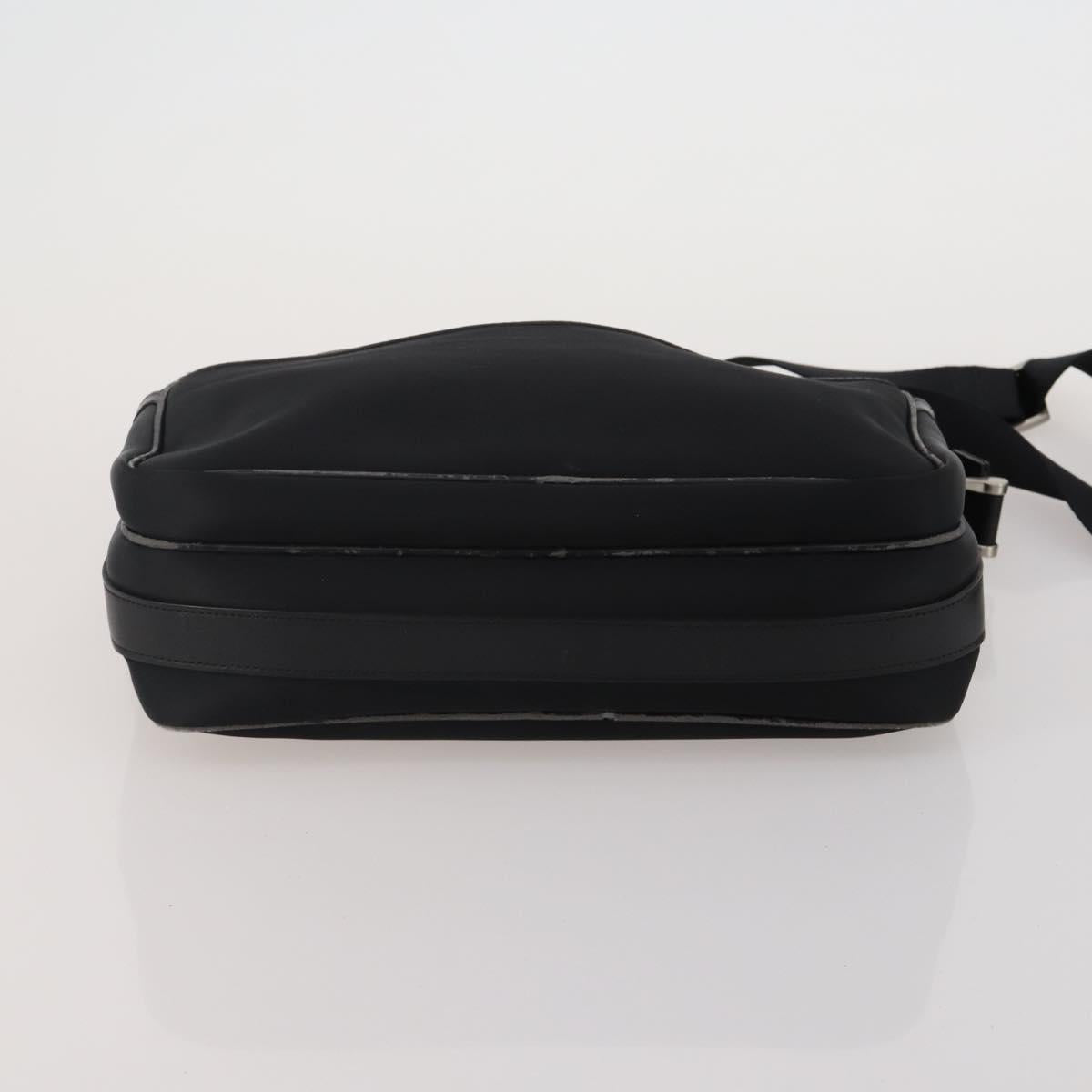 Burberrys Nova Check Hand Bag Canvas nylon 2 Set Black Beige Auth bs36161