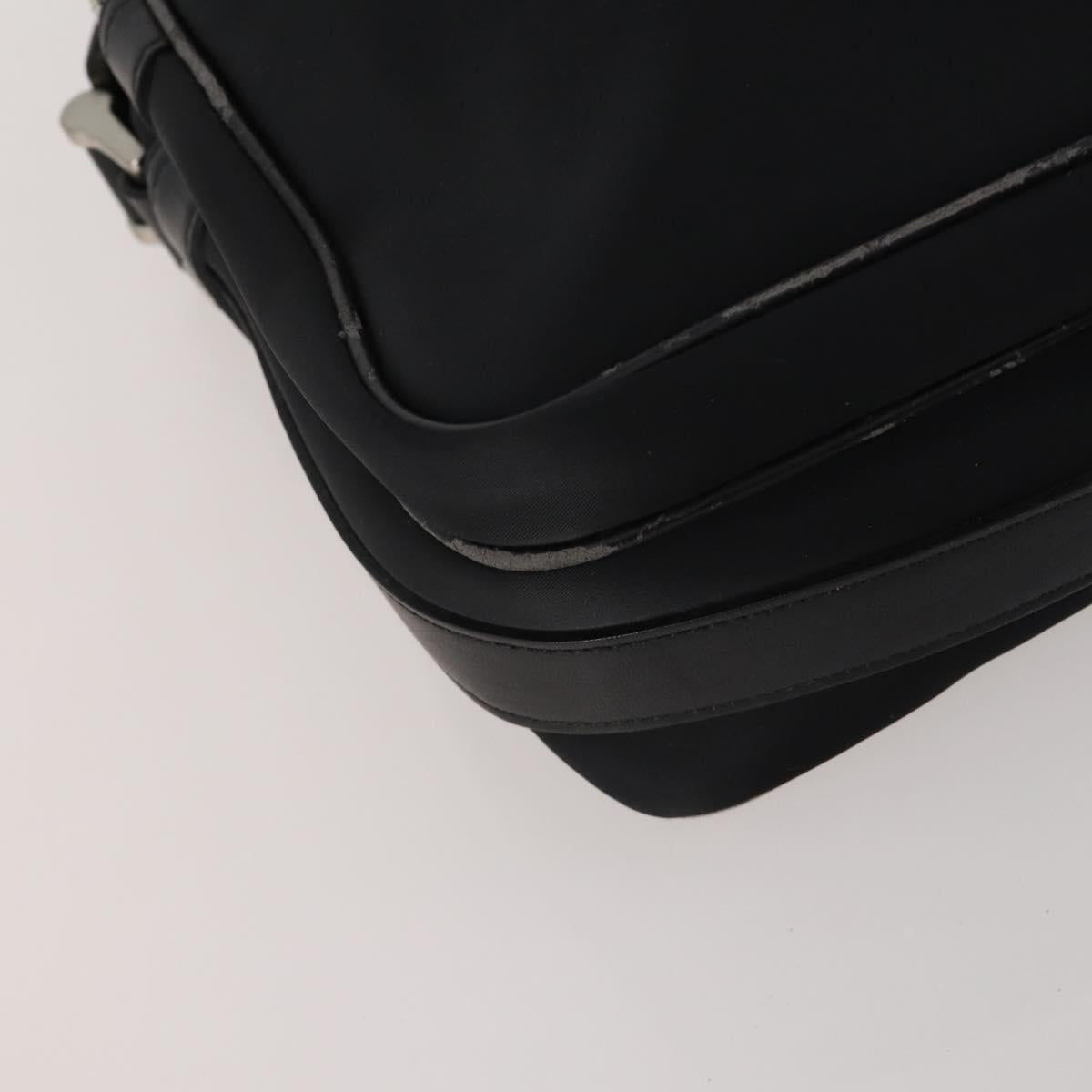 Burberrys Nova Check Hand Bag Canvas nylon 2 Set Black Beige Auth bs36161
