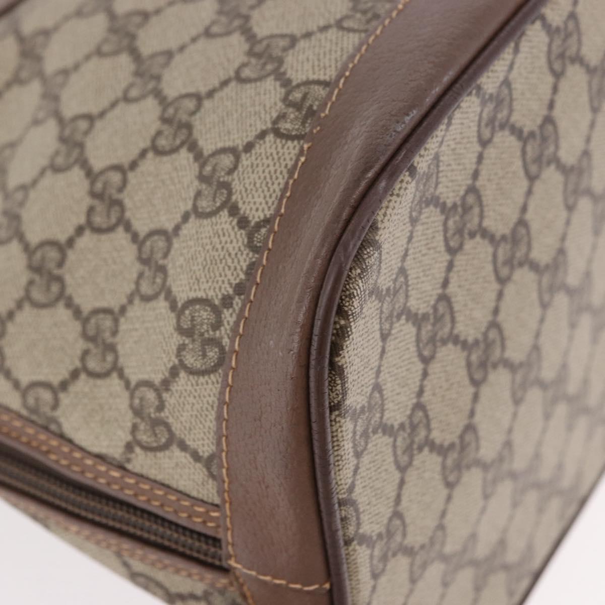 GUCCI GG Supreme Hand Bag PVC Beige Gold 000 46 6004 Auth bs36163