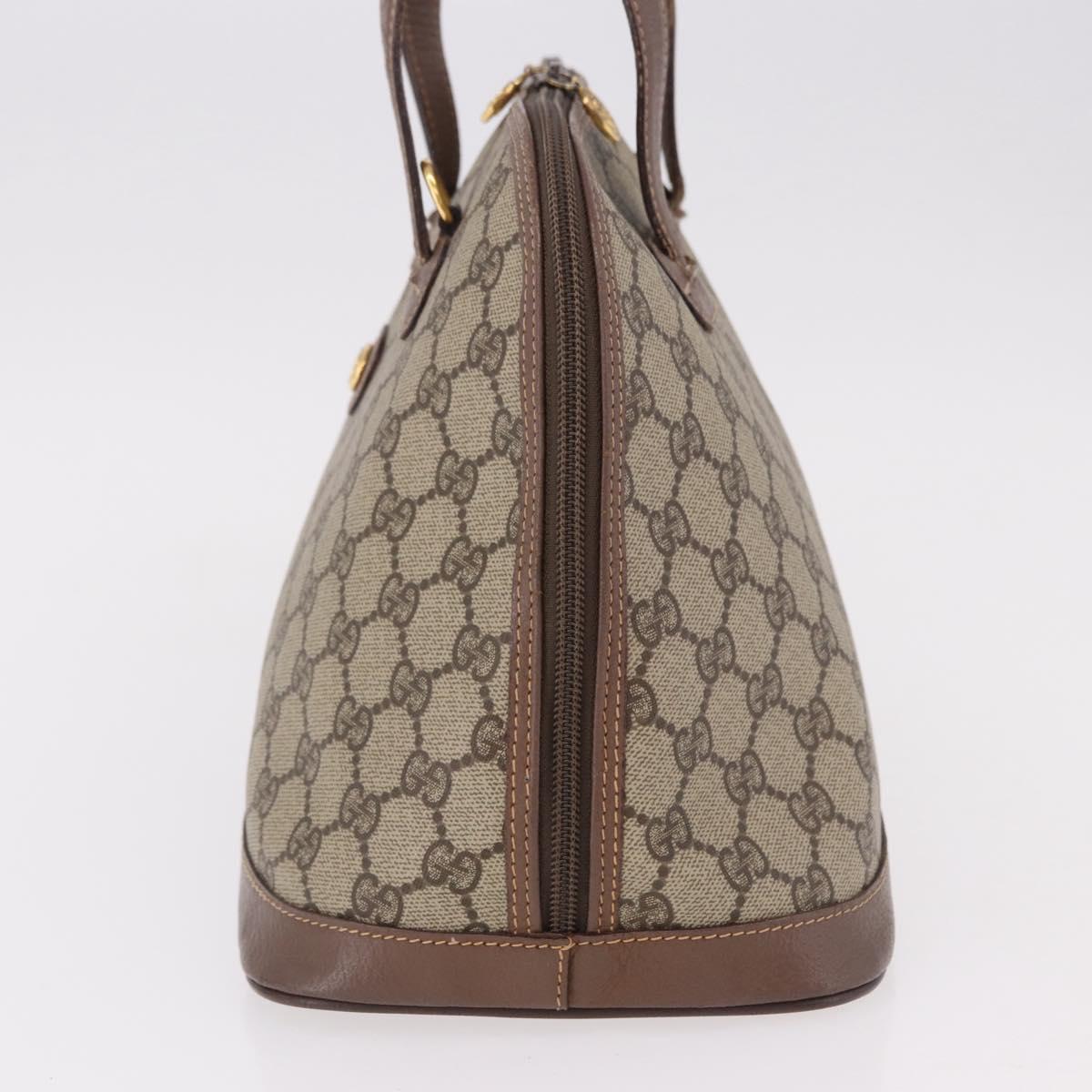 GUCCI GG Supreme Hand Bag PVC Beige Gold 000 46 6004 Auth bs36163