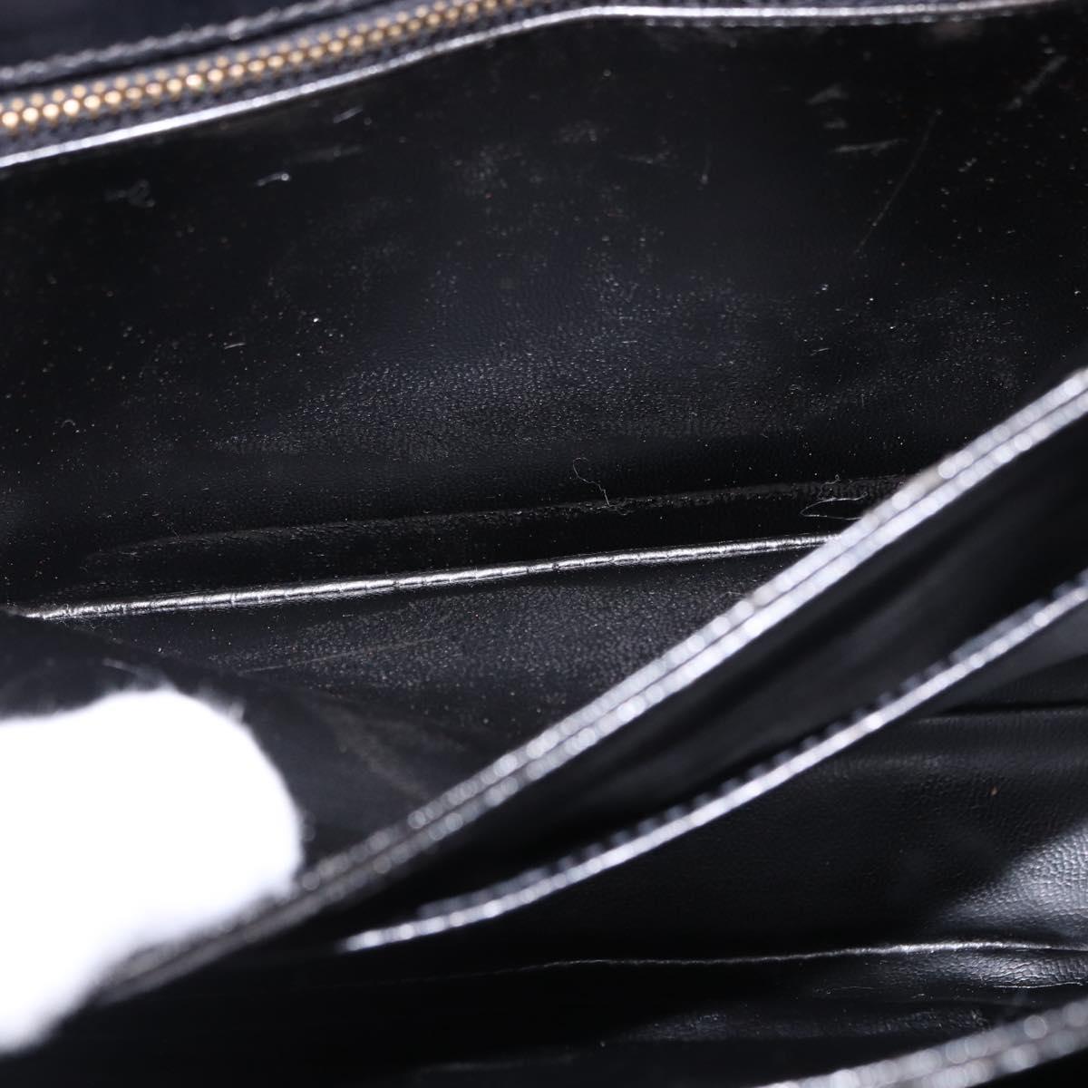 CELINE Shoulder Bag Leather Black Gold Auth bs36178A