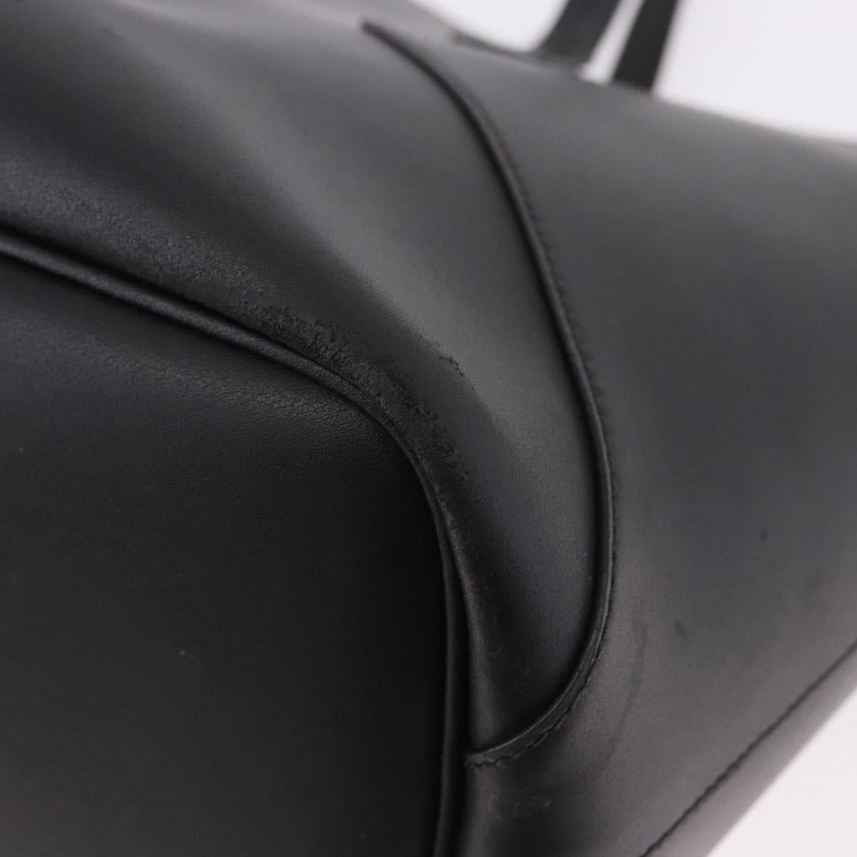 GIVENCHY Tote Bag Leather Black Gold Auth bs36179A