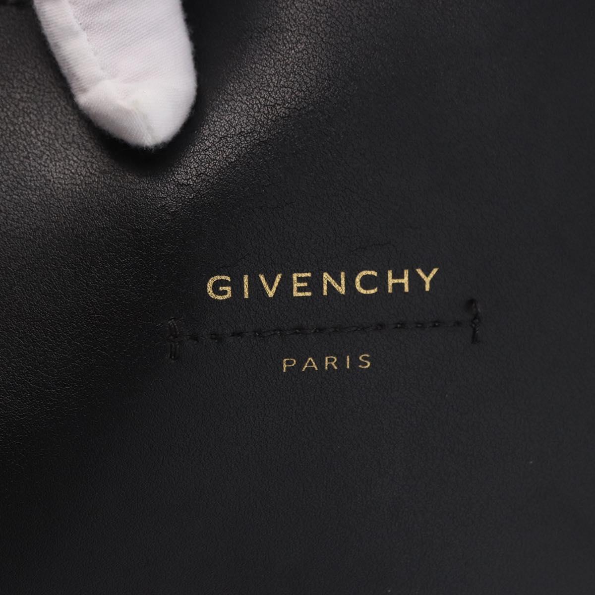 GIVENCHY Tote Bag Leather Black Gold Auth bs36179A