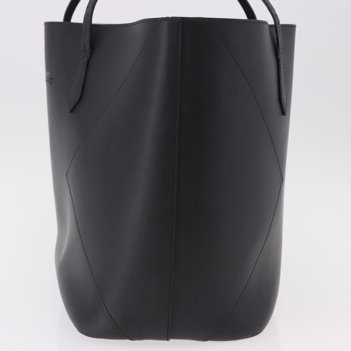 GIVENCHY Tote Bag Leather Black Gold Auth bs36179A