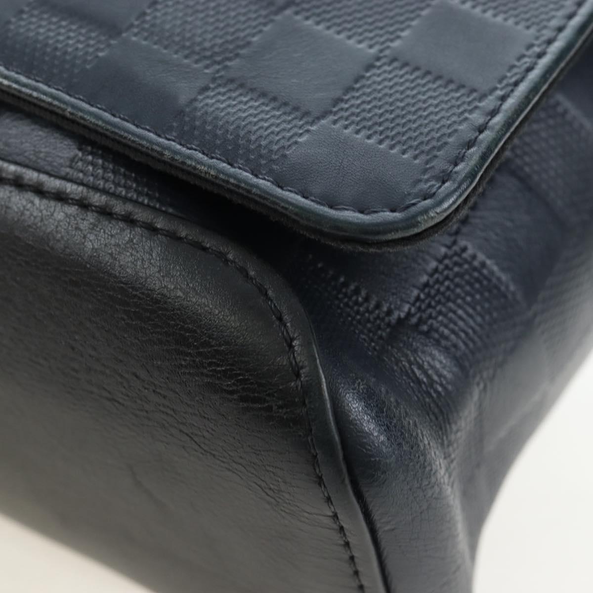 LOUIS VUITTON Damier Infini District PM Shoulder Bag Onyx N41033 Auth bs36184