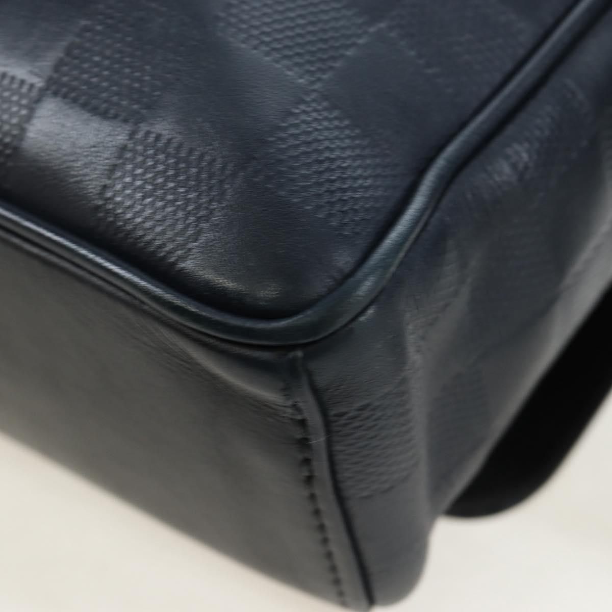 LOUIS VUITTON Damier Infini District PM Shoulder Bag Onyx N41033 Auth bs36184