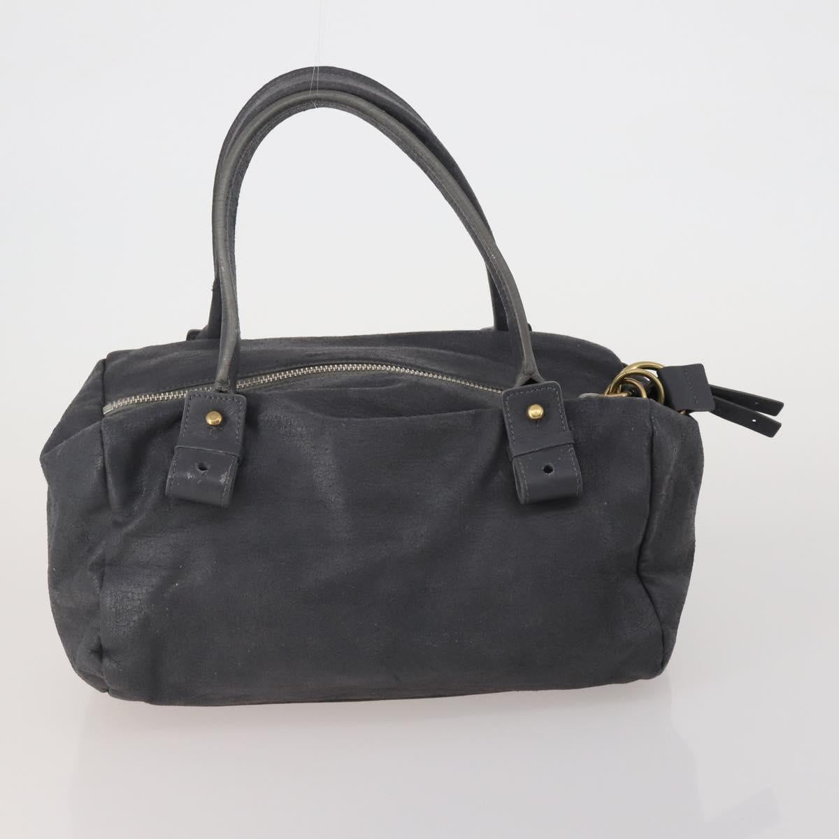 Chloe Hand Bag Leather 2 Set Silver Gray Auth bs36185