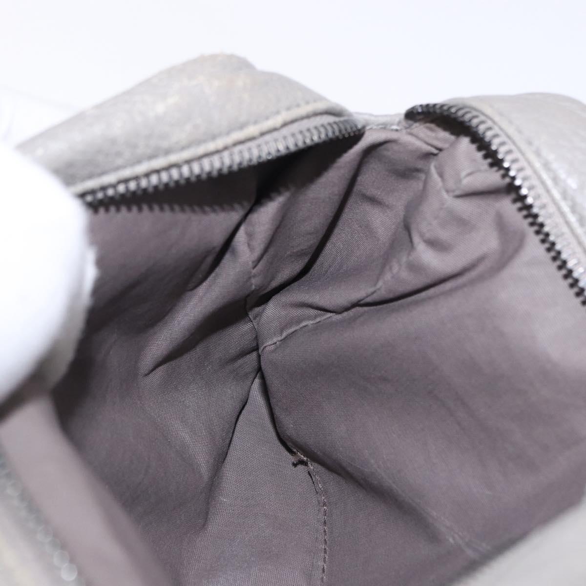 BOTTEGA VENETA INTRECCIATO Waist Bag Leather Gray Auth bs36187