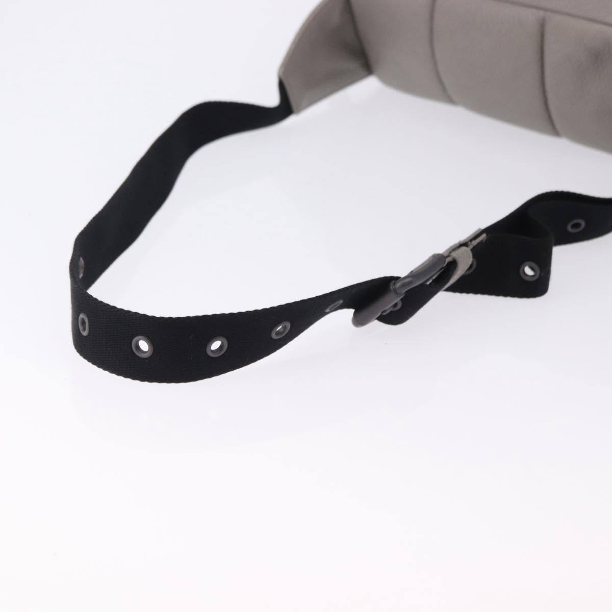 BOTTEGA VENETA INTRECCIATO Waist Bag Leather Gray Auth bs36187