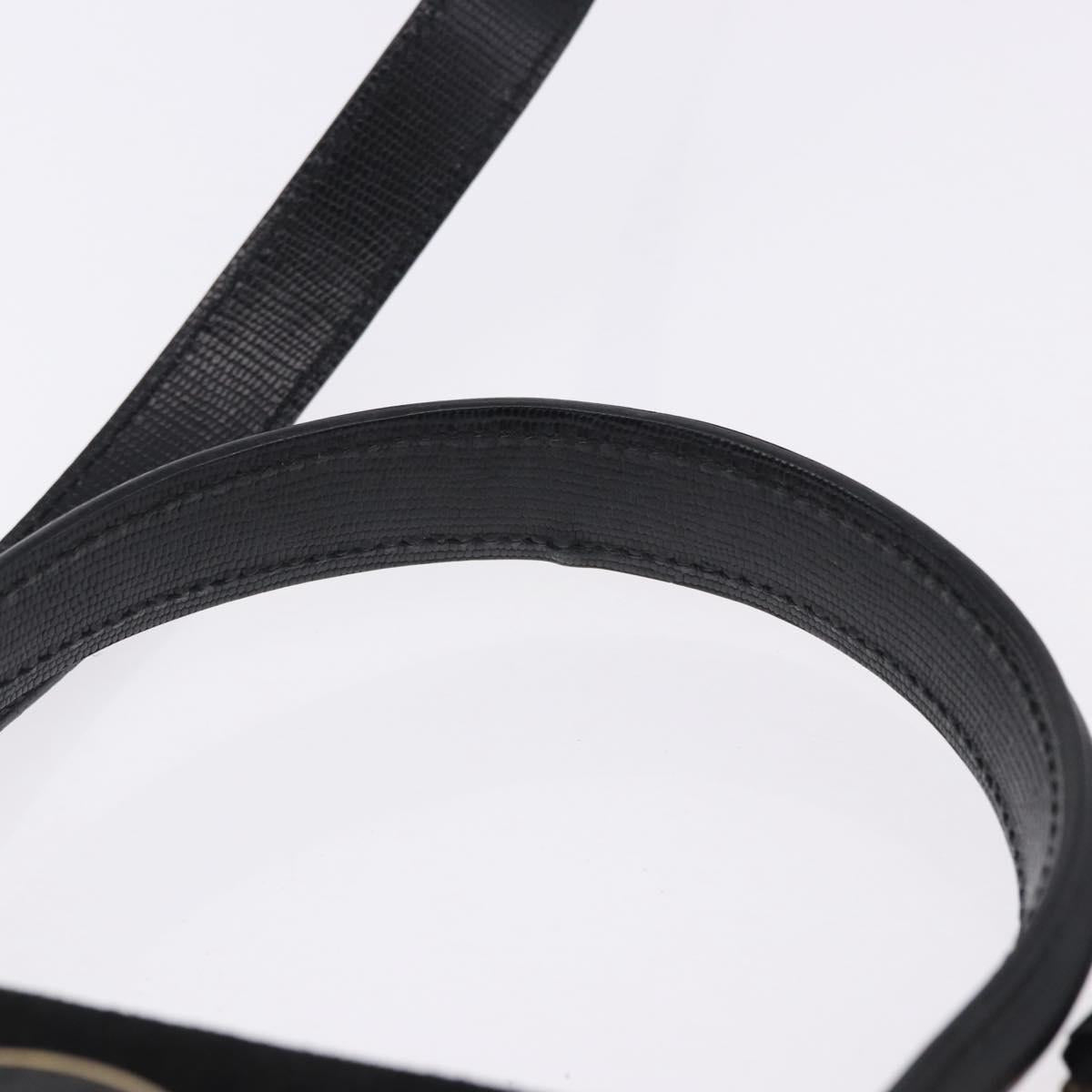 CELINE Hand Bag Suede Leather 2way Black Gold Auth bs36188
